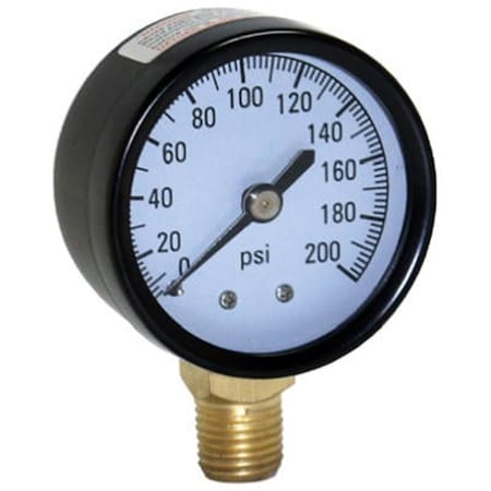 Water Source M2002-4L 200 lbs. Pressure Gauge - 0.25 in. Bottom Mount In A Stainless Steel Case WA575309
